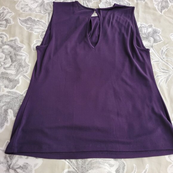 Talbots Purple 100% Silk Sleeveless Shell Size Small NWT - Picture 3 of 8